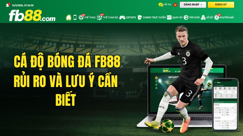 Cá Độ Bóng Đá FB88 – Rủi Ro Và Lưu Ý Cần Biết